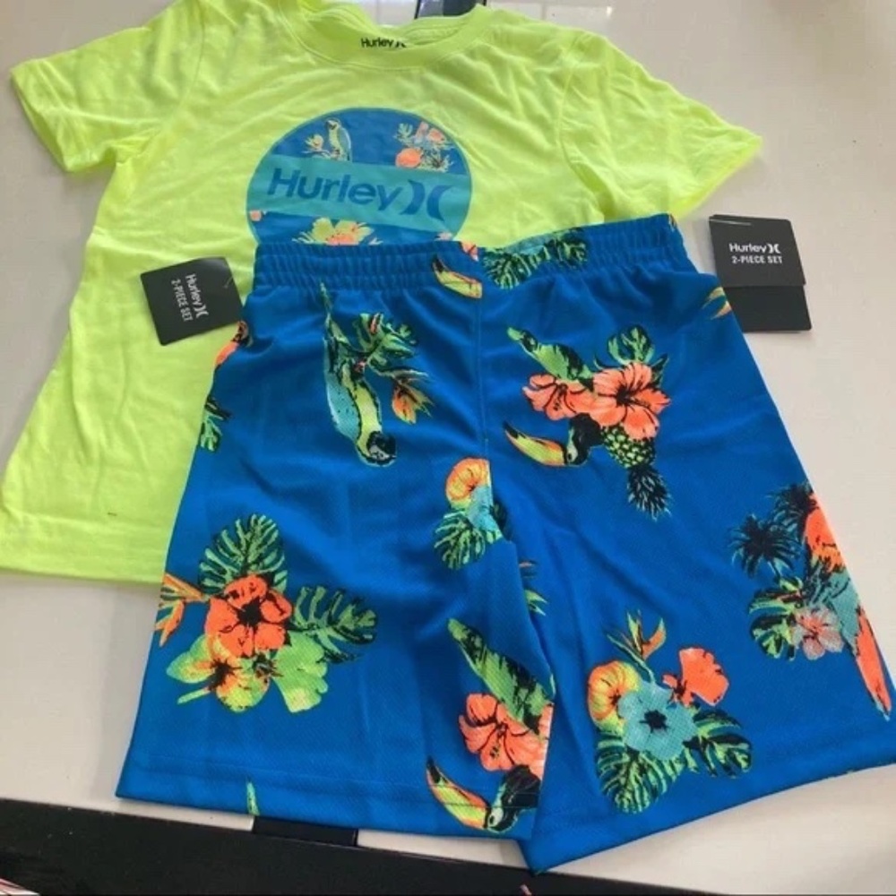 Hurley colorful active shorts top performance outfit 5034 - Picture 4 of 5